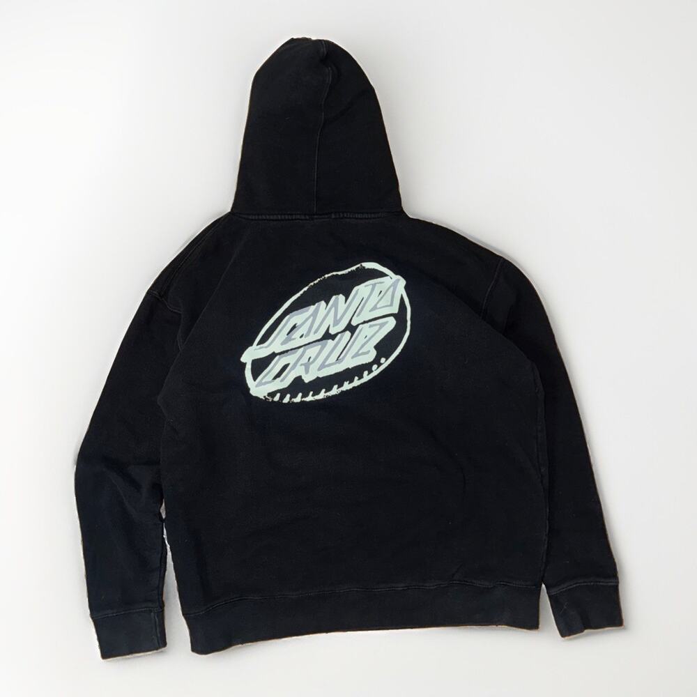 Vintage Santa Cruz Hoodie Black Skate Sweatshirt Men’s Size XL 25x26